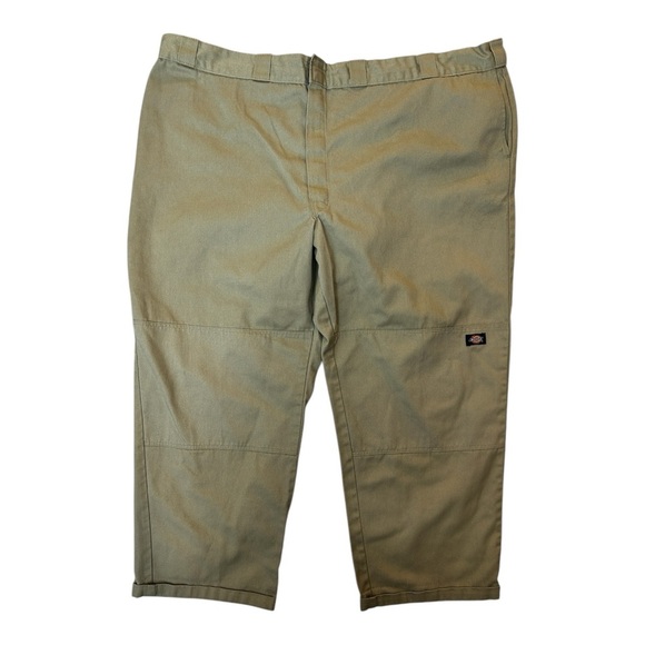Dickies Loose Fit Men’s Work Pants 52X30 Khaki Double Knee Loose Fit Distressed - Picture 1 of 7